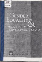 Gender Equality & The Millennium Development Goals